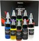 Pixiss Air Brush Painting Set - 10 Colors of Acrylic Paint for Airbrush Kit - Acrylic Airbrush Paint Set for Model Paint Kit - Vibrant Pigments for Various Surfaces